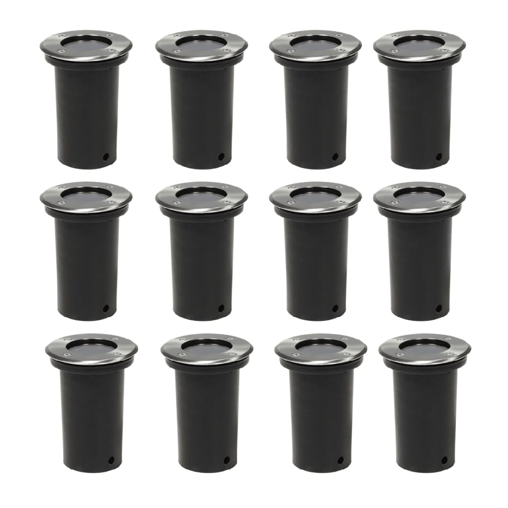 Outdoor Ground Lights 12 pcs Round - All Things Good