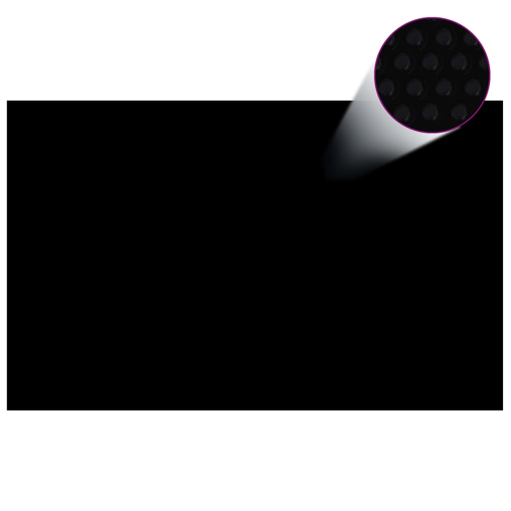 Floating Rectangular PE Solar Pool Film 8 x 5 m Black - Discount Dealers