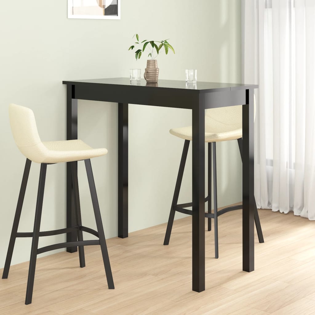 Bar Table MDF Black 115x55x107 cm - Direct Imports
