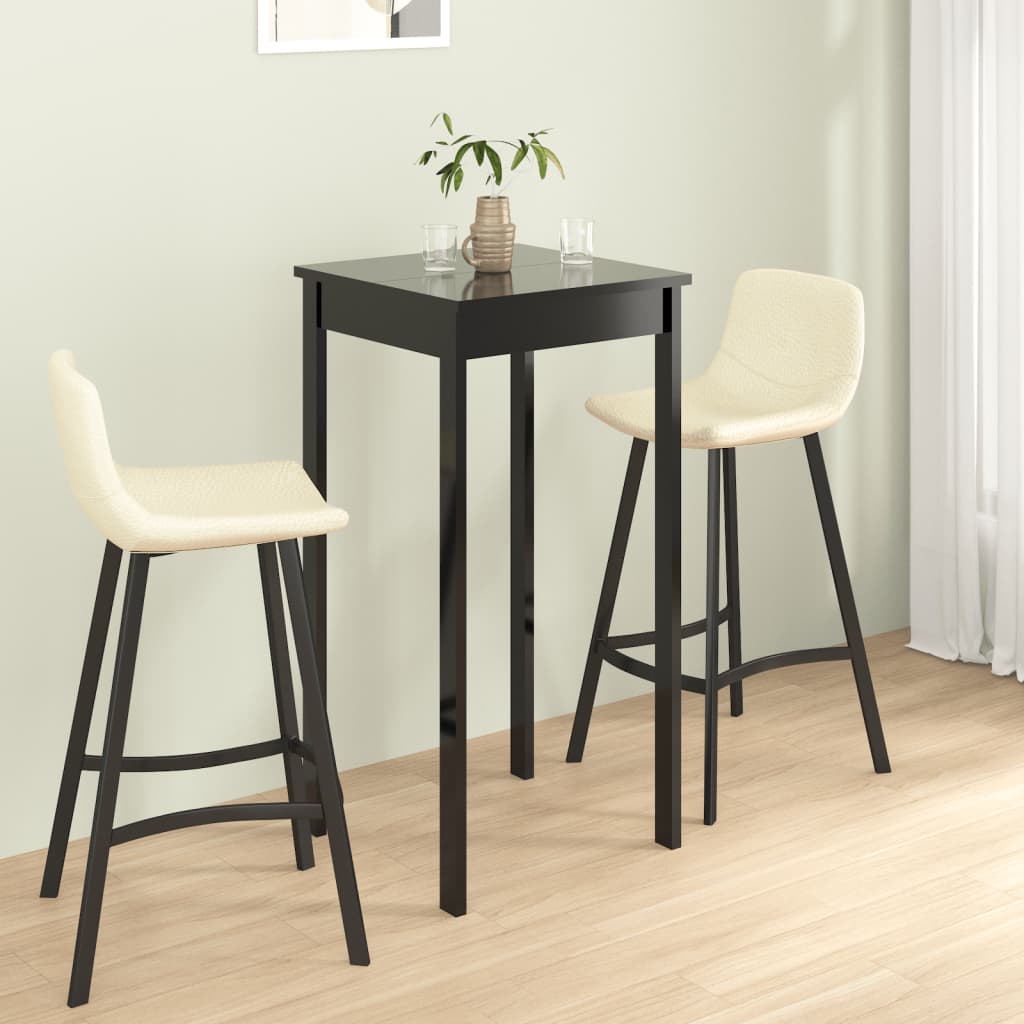 Bar Table MDF Black 55x55x107 cm - Discount Dealers