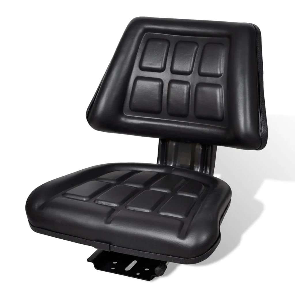 Tractor Seat with Backrest Black - Unbeatable Bargains