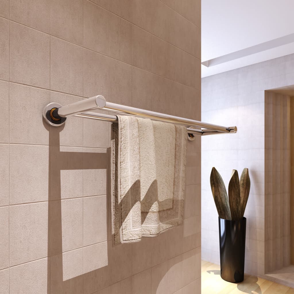 Stainless Steel Towel Rack 2 Tubes - Merkel Designers