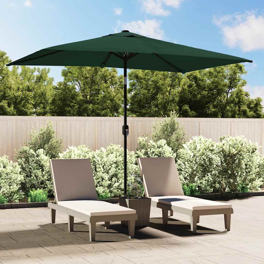 VOUMERE Garden Parasol 200x300 cm Rectangular - Green - Charlotte Dunes
