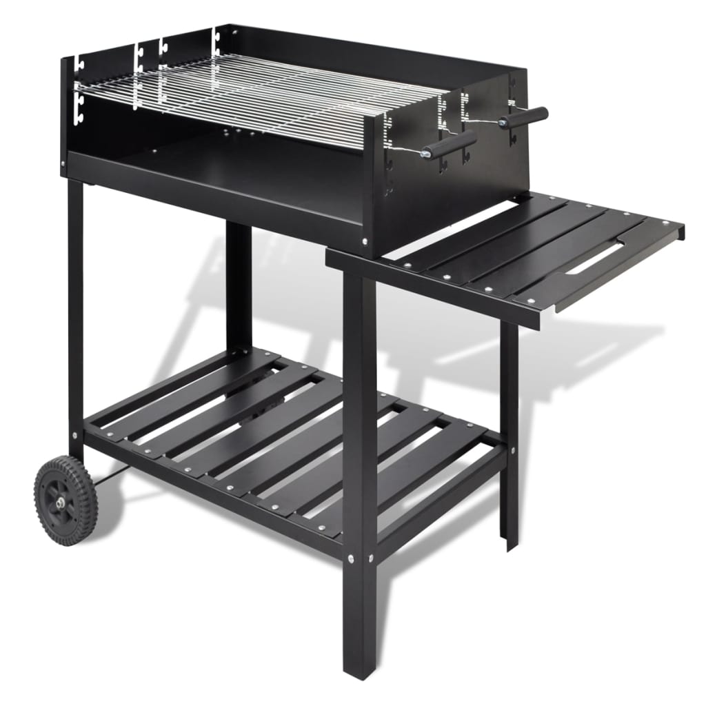 BBQ Stand Charcoal Barbecue 2 Wheels - Decor Base