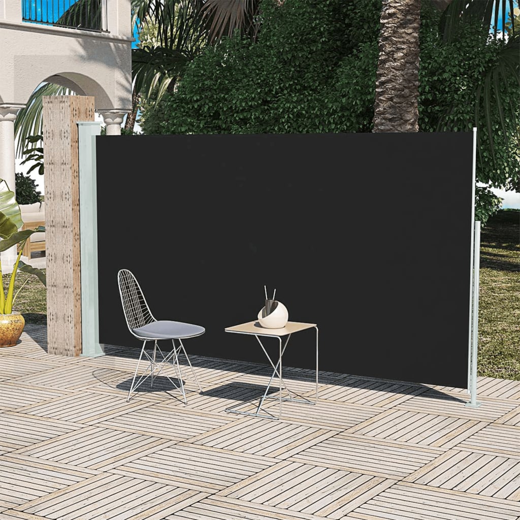 Patio Terrace Side awning 160 x 300 cm Black - Millennium Furniture