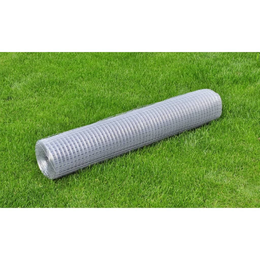 Chicken Wire Fence Galvanised Steel 10x1 m Silver - Decor Base