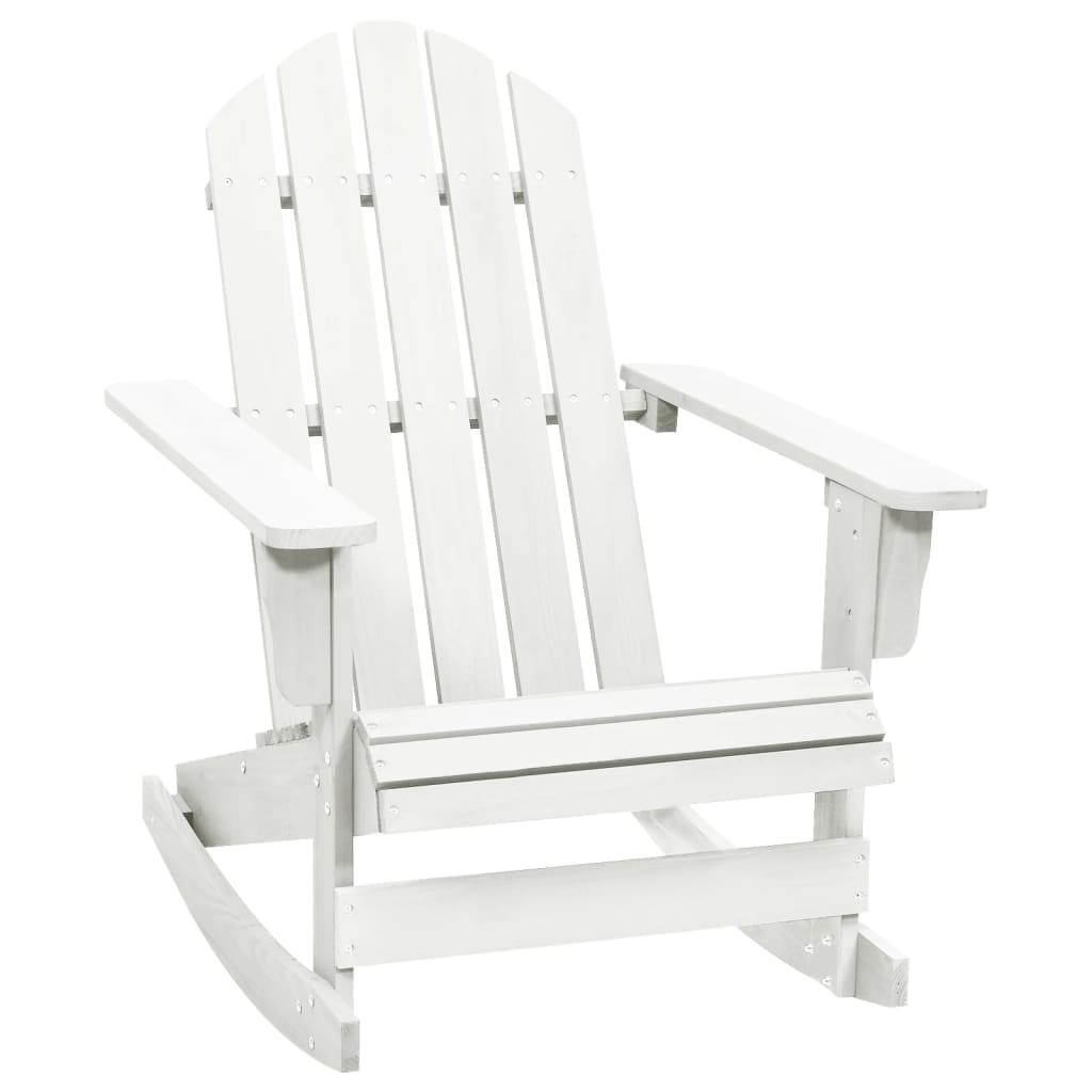 Garden Rocking Chair Wood White - Millennium Furniture