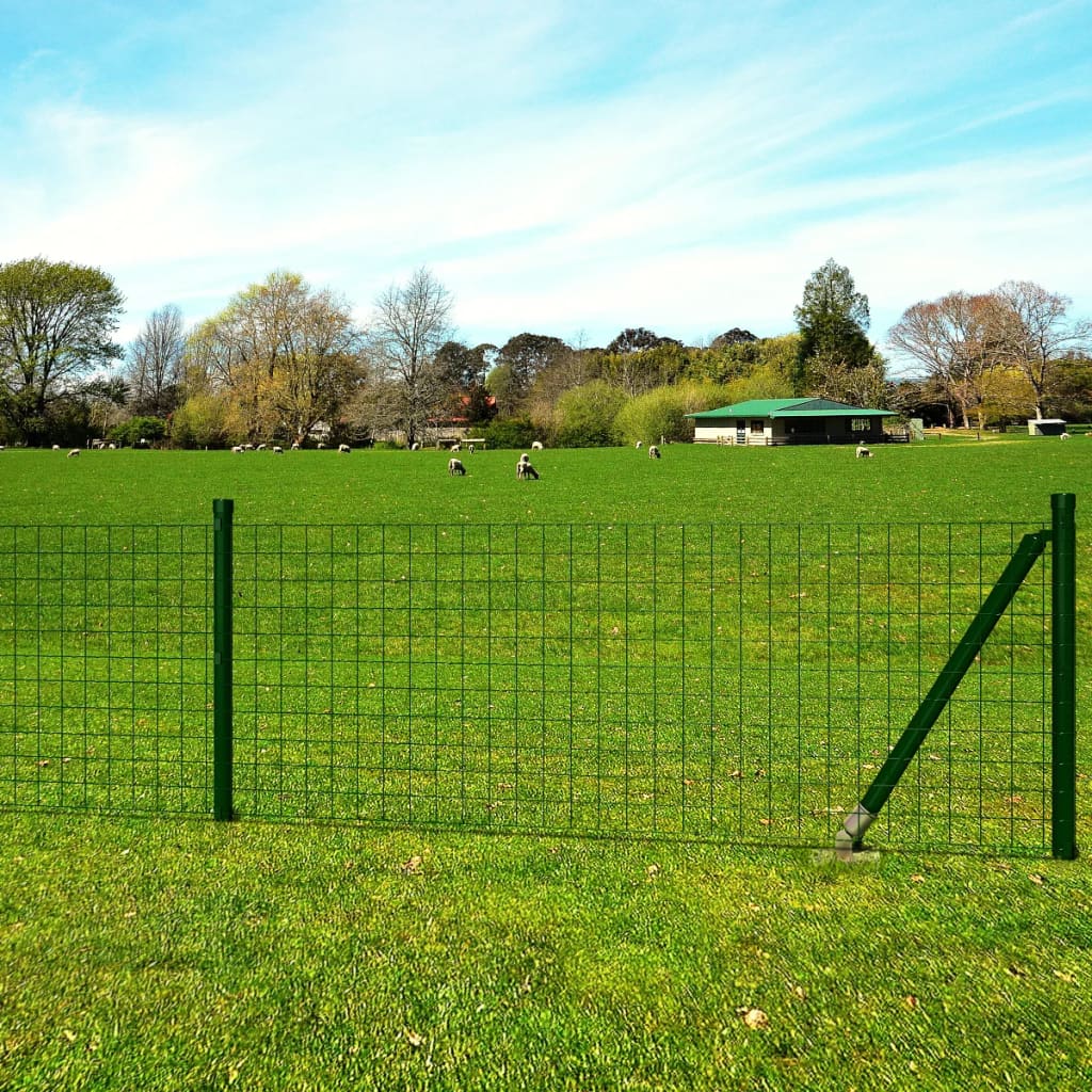 Euro Fence Steel 10x1.5 m Green - Millennium Furniture