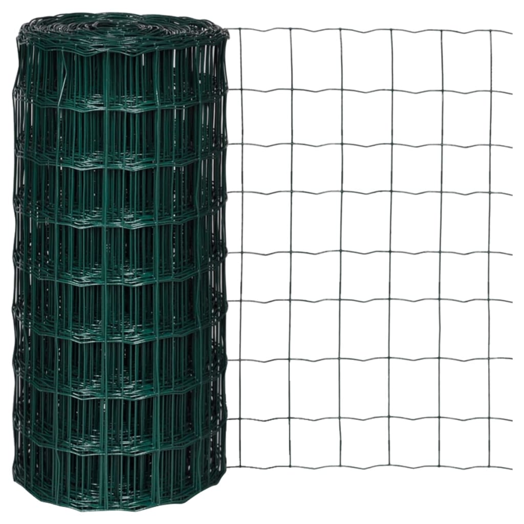 Euro Fence Steel 10x0.8 m Green - Design Hut