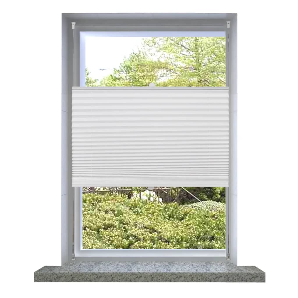 Plisse Blind 90x100cm White Pleated Blind - The Home Maker