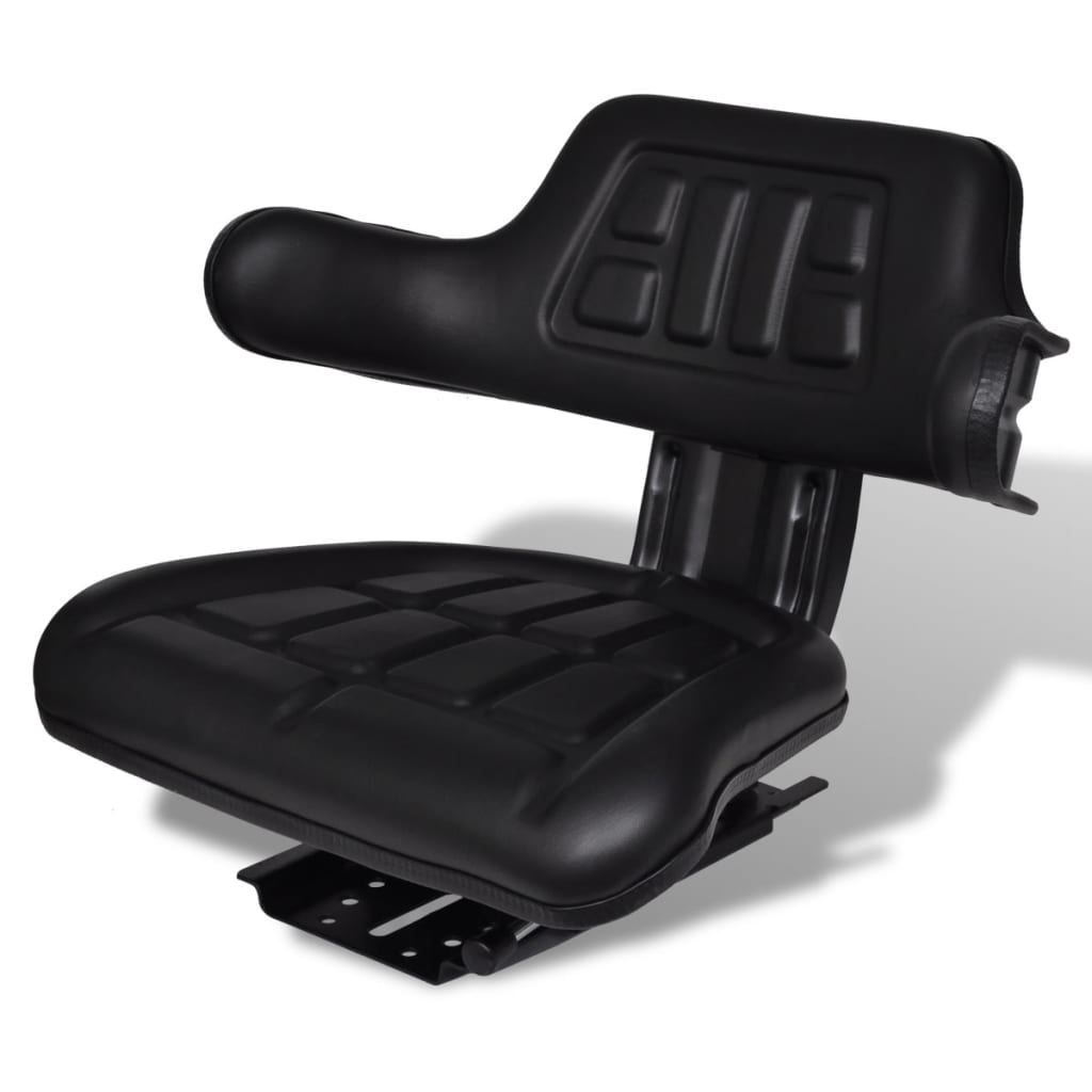 Tractor Seat with Backrest Black - Design Hut