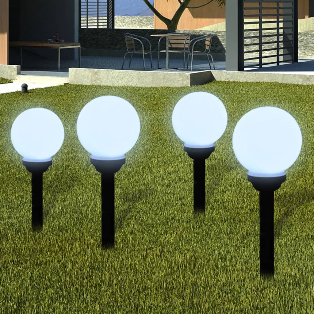 Outdoor Pathway Lamps 4 pcs LED 15 cm with Ground Spike - R and M Furniture