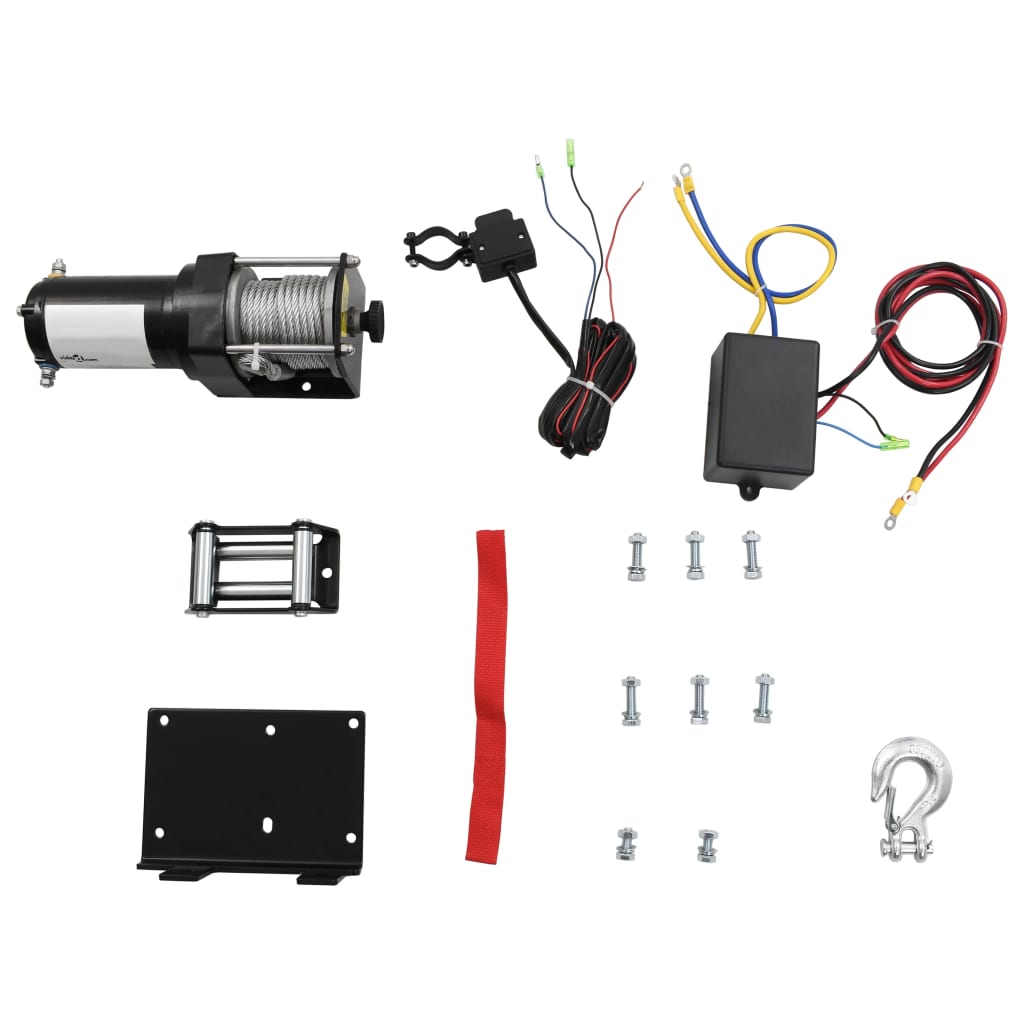 Electric Winch 1360 KG with Plate Roller Fairlead - Decor Base