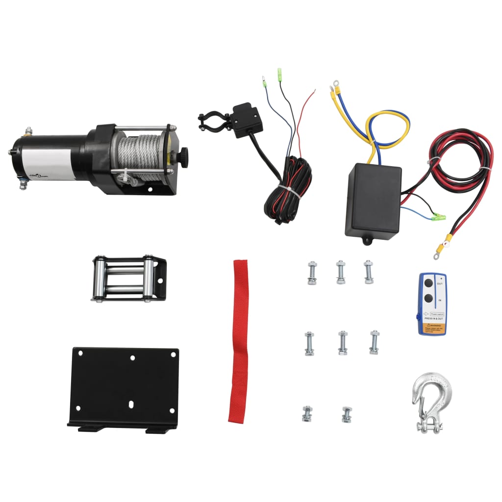 Electric Winch 1360 KG Plate Roller Fairlead Wireless Remote Control - Unbeatable Bargains