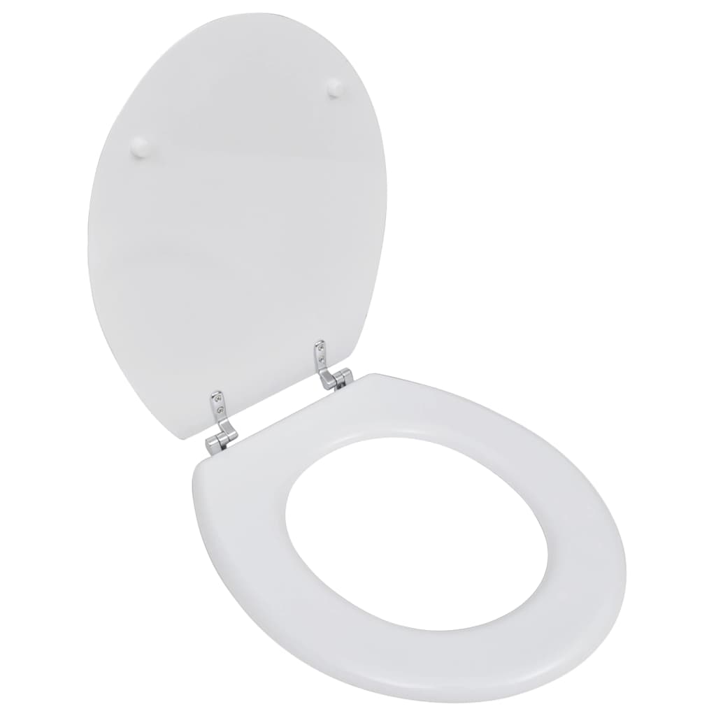 WC Toilet Seat MDF Lid Simple Design White - Direct Imports