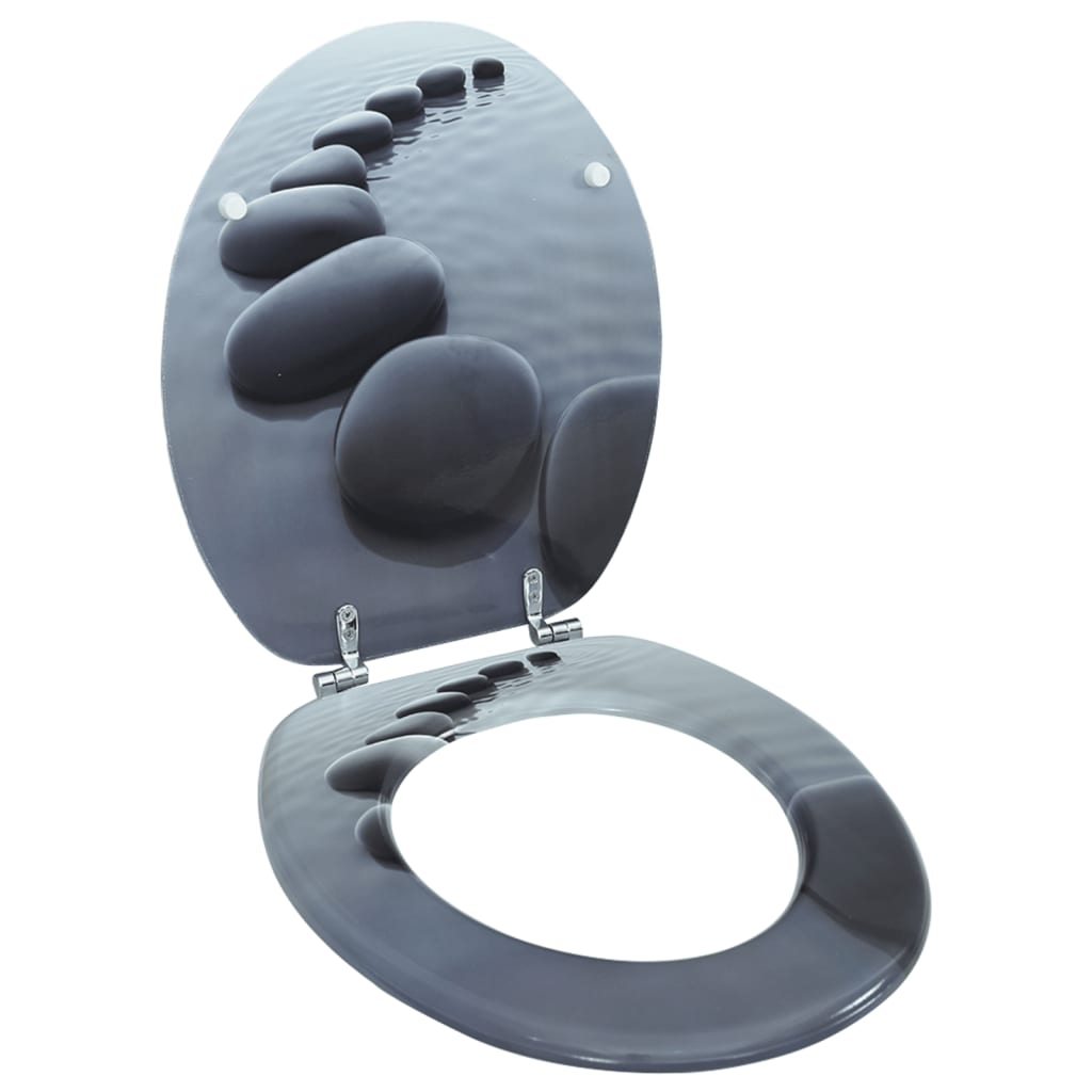 WC Toilet Seat MDF Lid Stones - Merlin Deals
