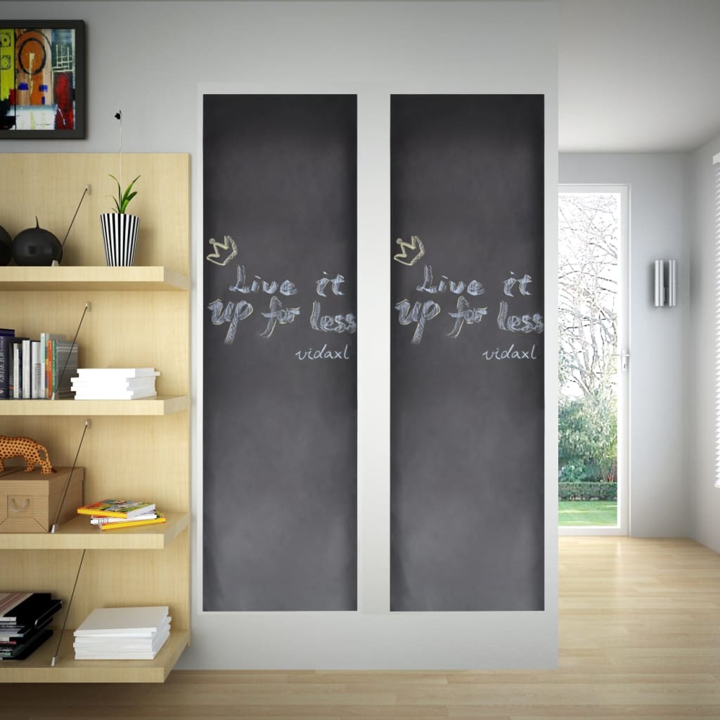 Wall Sticker Blackboard 0.45 x 2 m 2 Rolls with Chalks - R and M Furniture