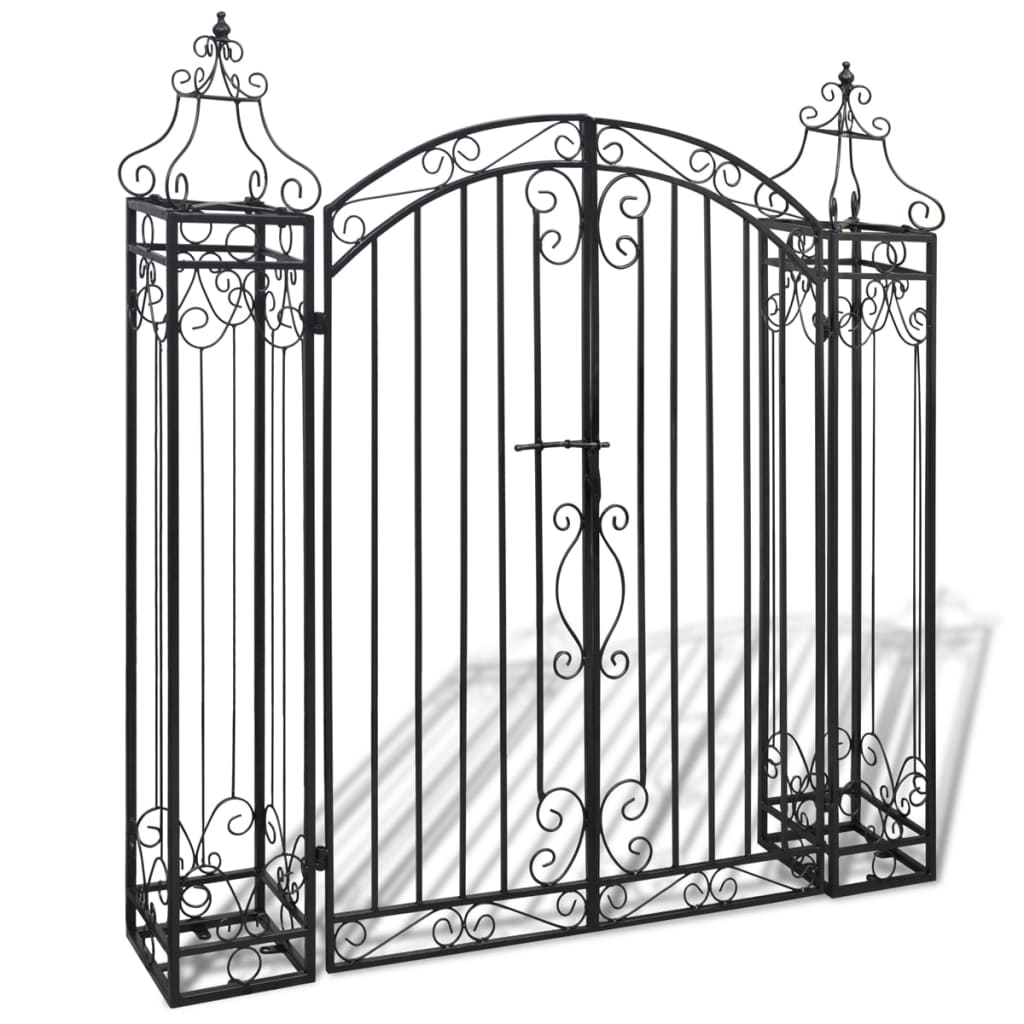 Ornamental Garden Gate Wrought Iron 122x20.5x134 cm - All Things Good
