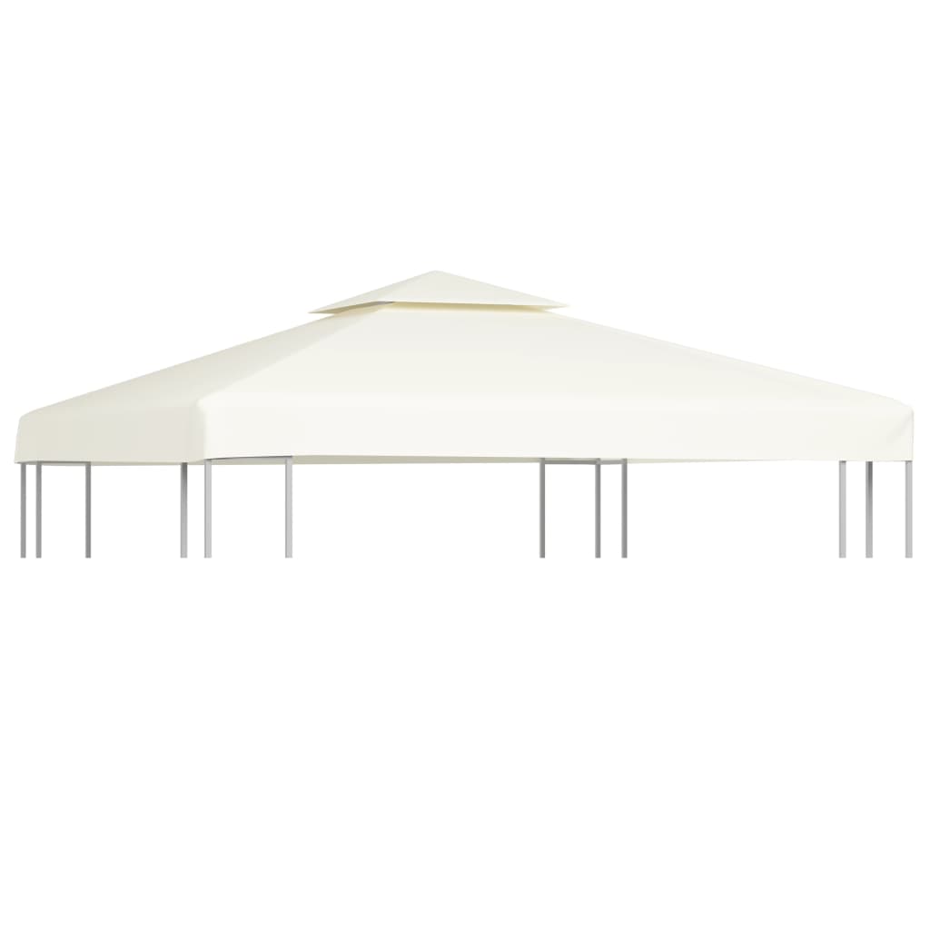 Gazebo Cover Canopy Replacement 310 g / m2 Cream White 3 x 3 m - R and M Furniture