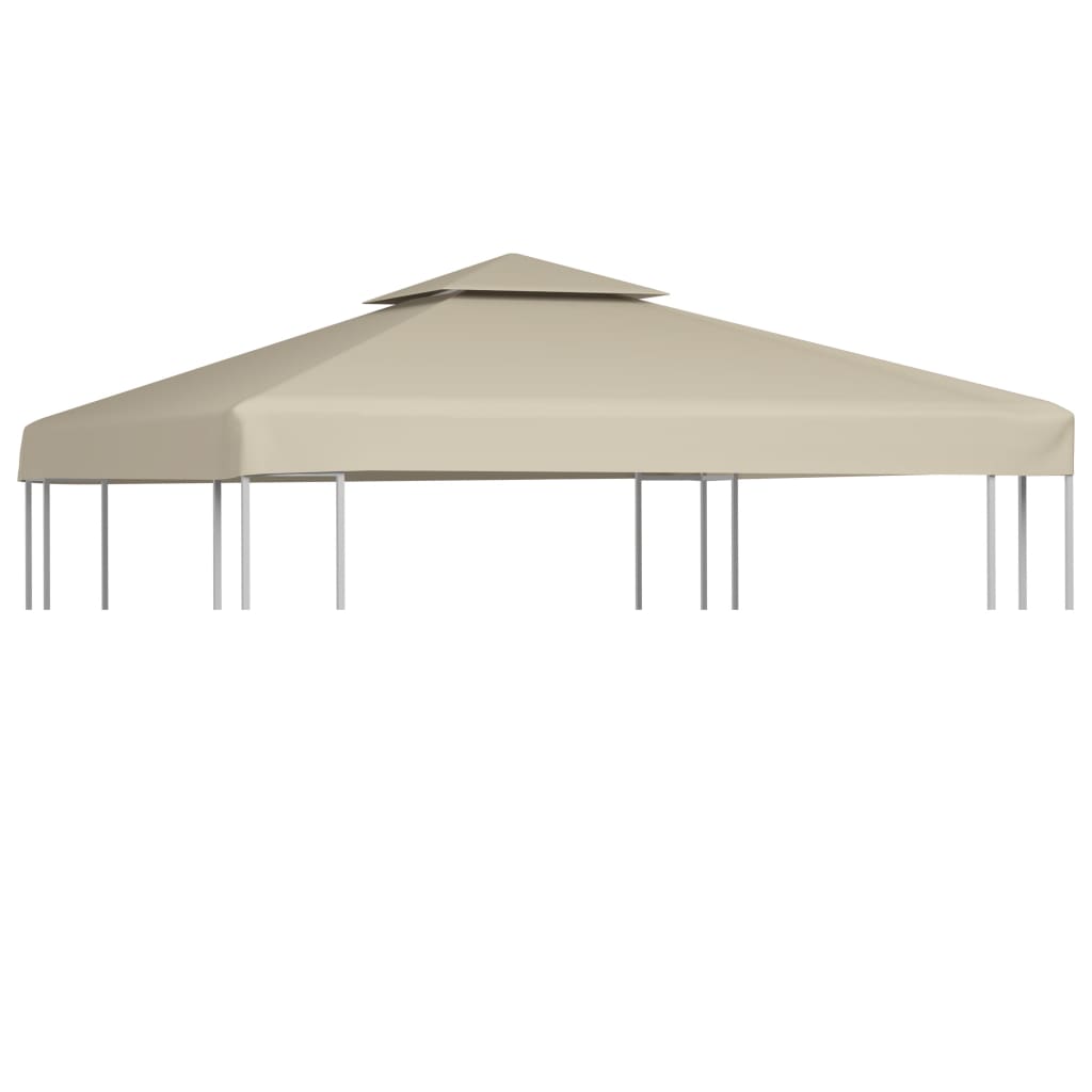 Gazebo Cover Canopy Replacement 310 g / m2 Beige 3 x 3 m - Direct Imports
