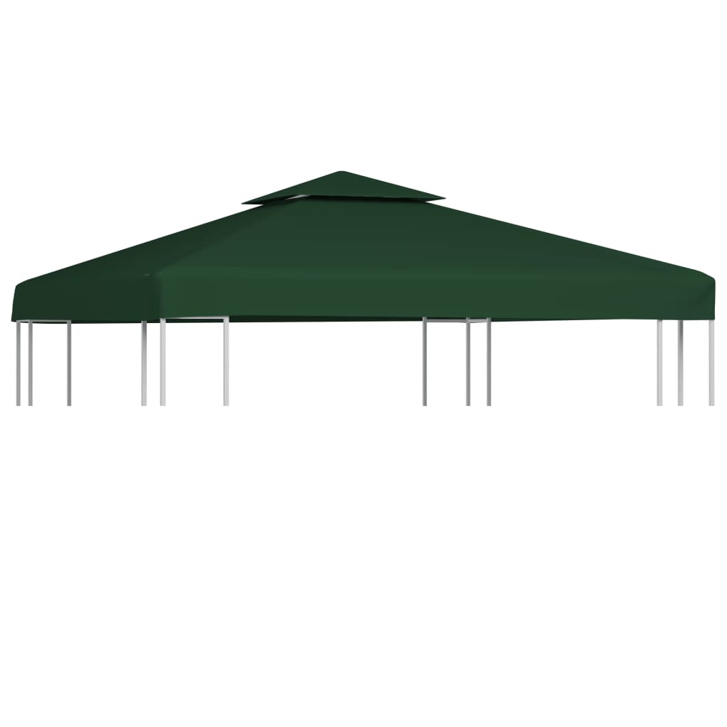 Gazebo Cover Canopy Replacement 310 g / m2 Green 3 x 3 m - Design Hut