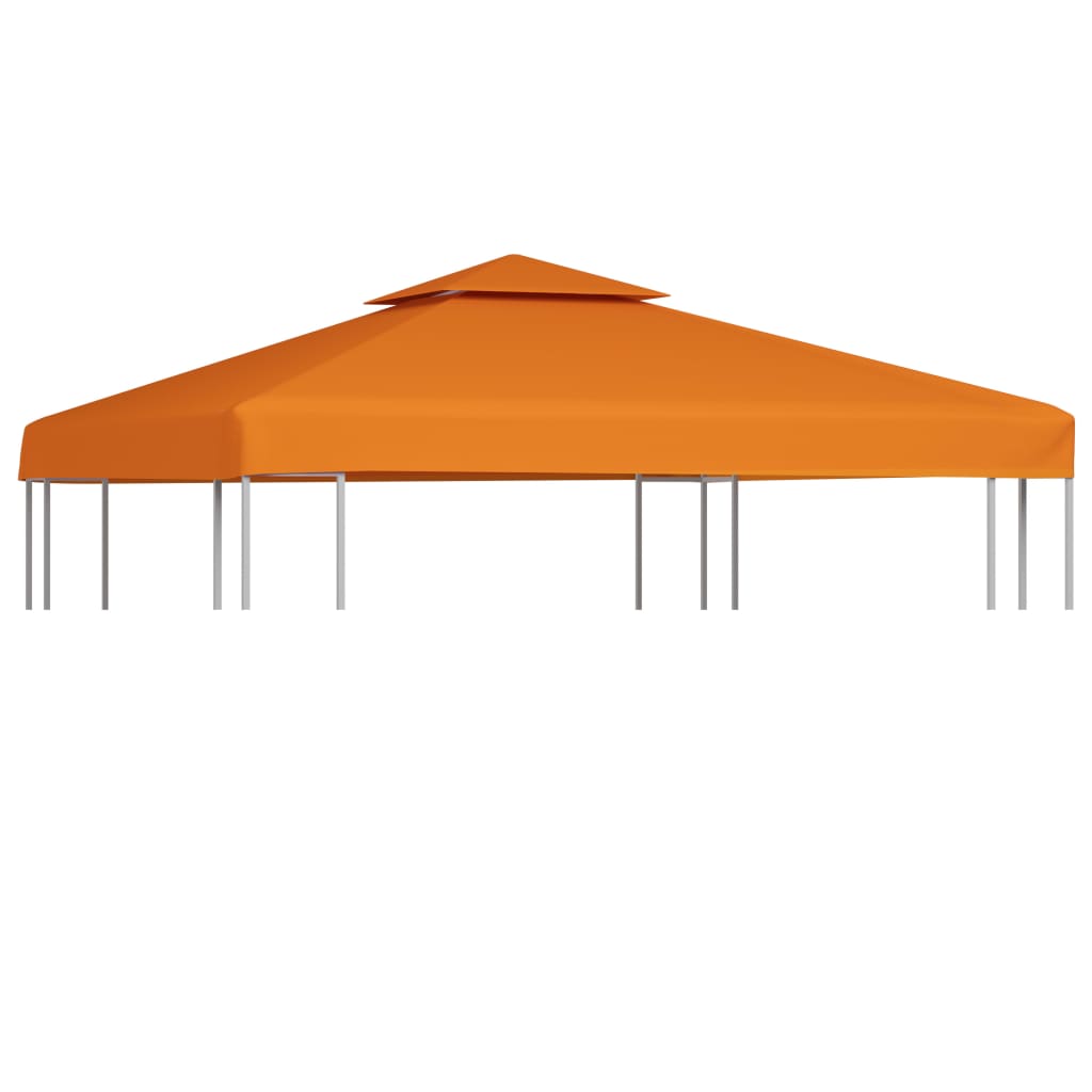 Gazebo Cover Canopy Replacement 310 g / m2 Orange 3 x 3 m - Direct Imports
