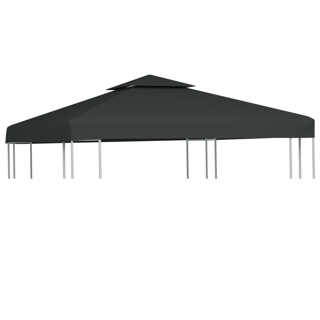 Gazebo Cover Canopy Replacement 310 g / m2 Dark Grey 3 x 3 m - The Home Maker