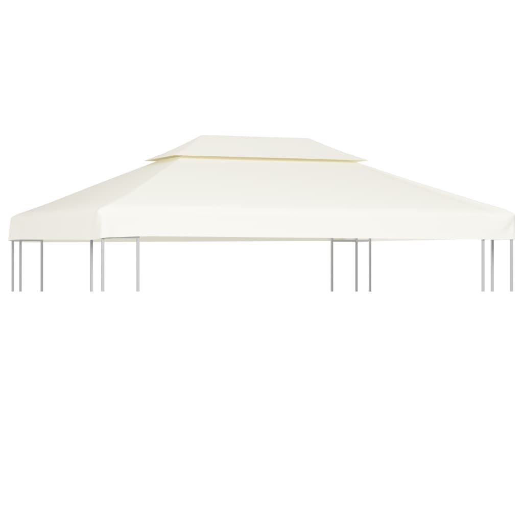 Gazebo Cover Canopy Replacement 310 g / m2 Cream White 3 x 4 m - Direct Imports