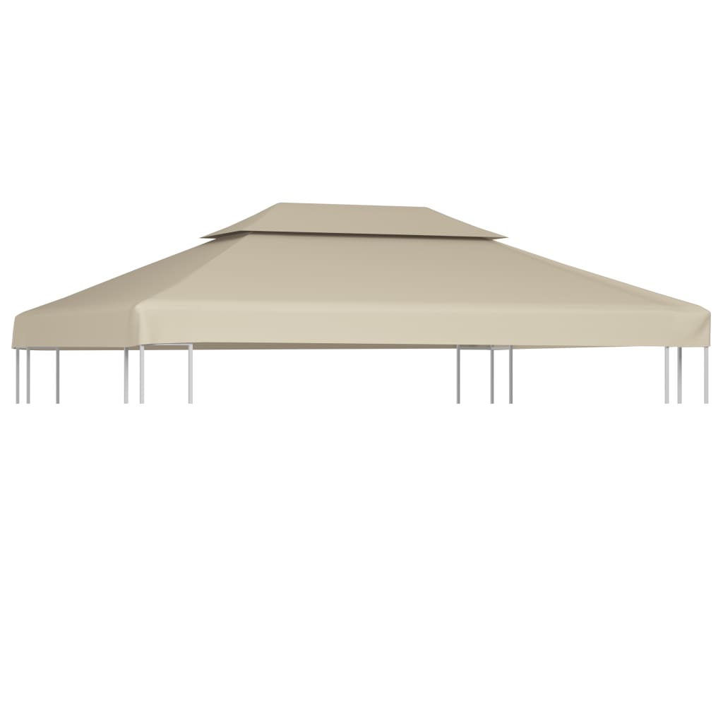 Gazebo Cover Canopy Replacement 310 g / m2 Beige 3 x 4 m - Discount Dealers