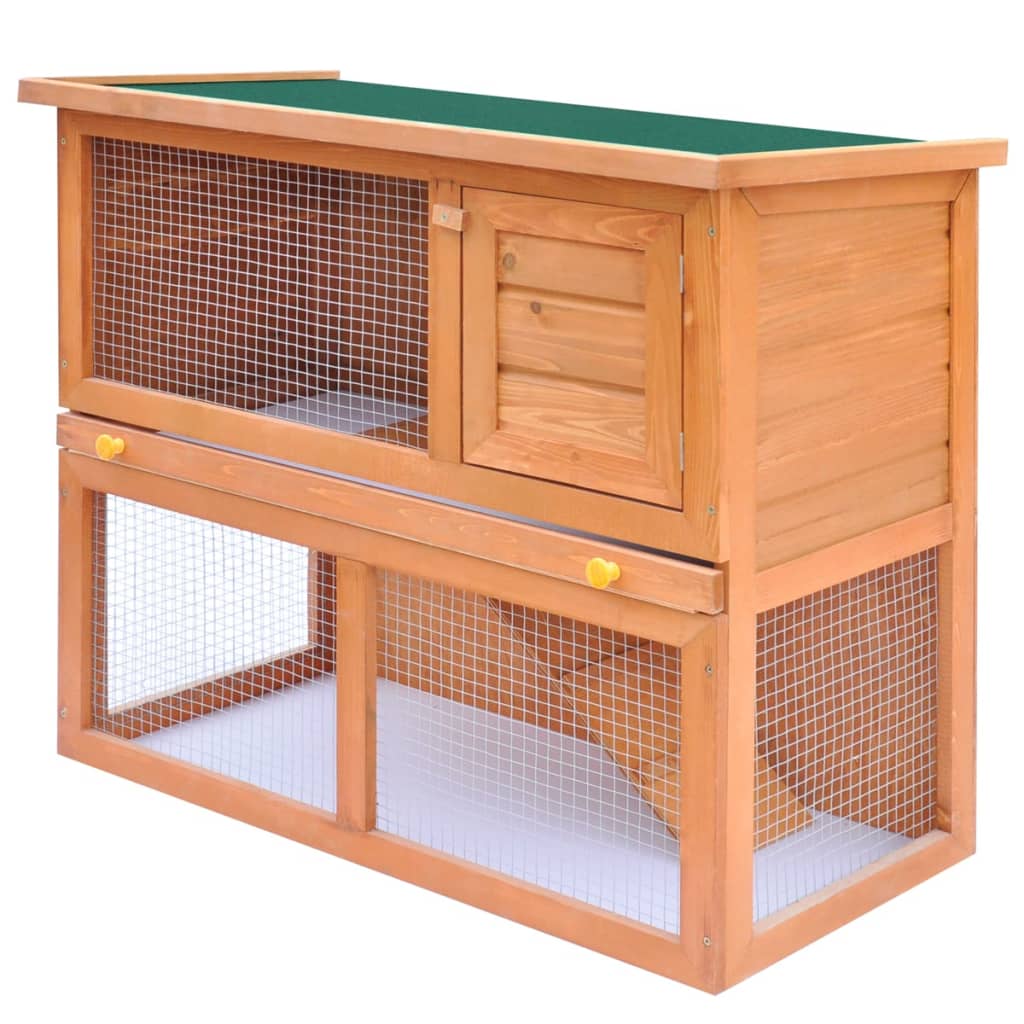 Outdoor Rabbit Hutch Small Animal House Pet Cage 1 Door Wood - Discount Dealers