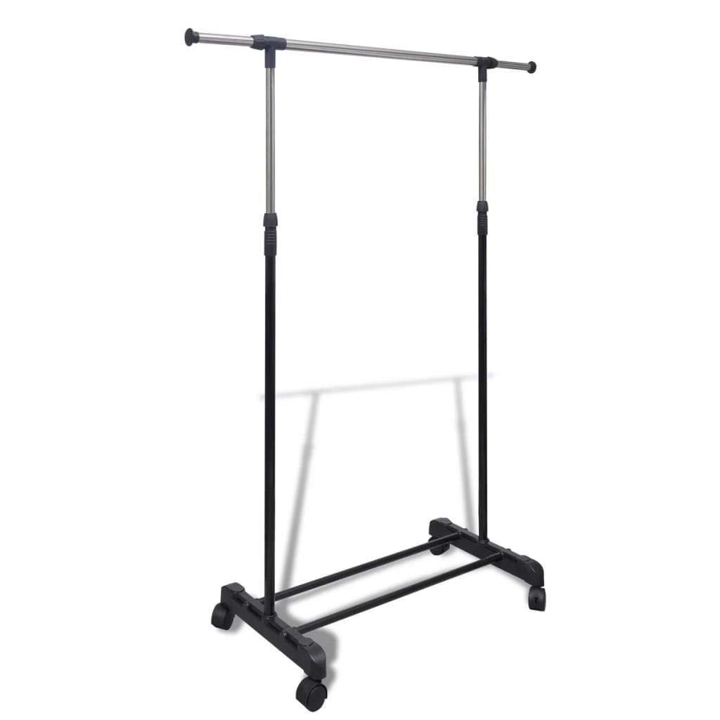 Adjustable Clothes Rack 4 Castors 1 Hanging Rail - Unbeatable Bargains