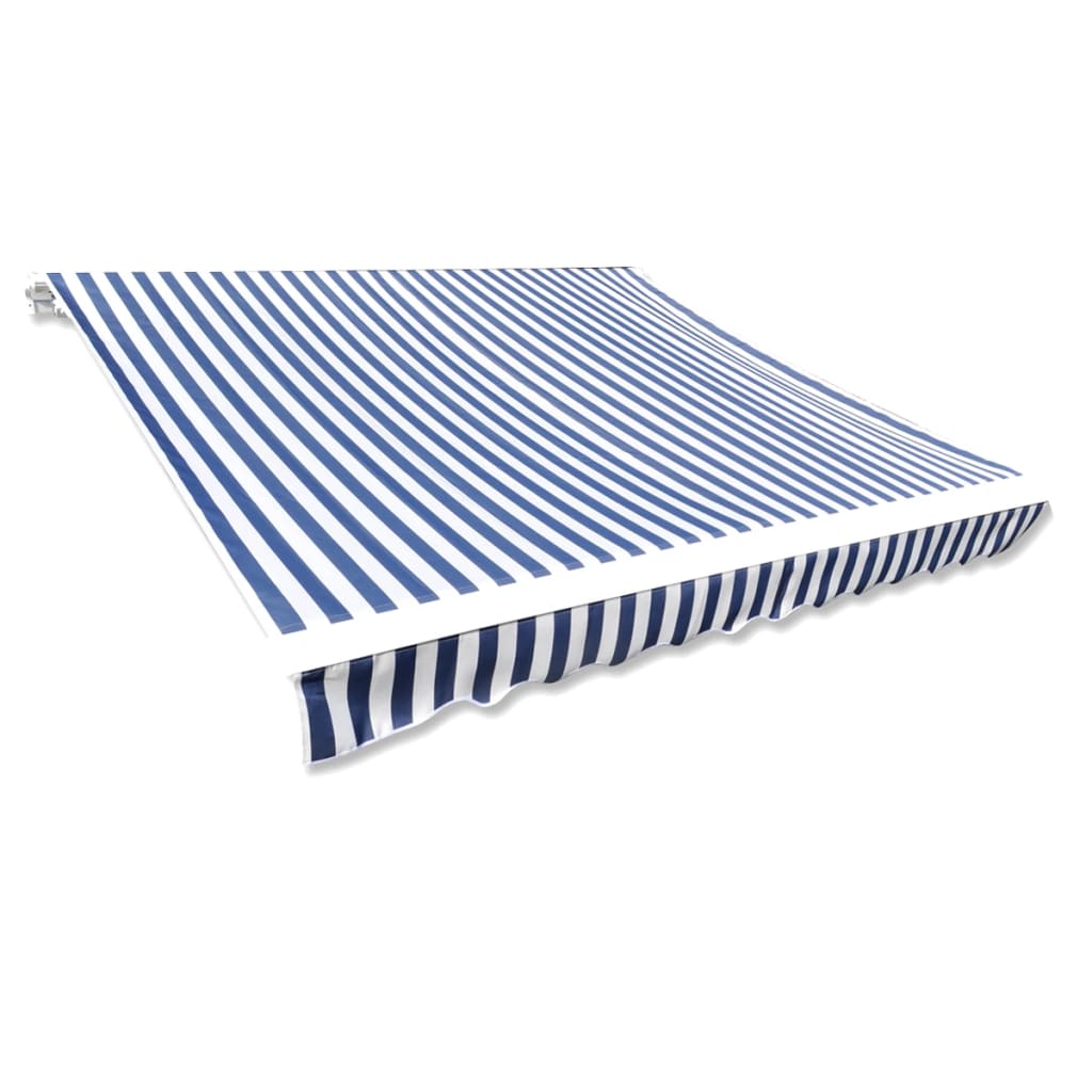 Awning Top Sunshade Canvas Blue & White 3 x 2.5m (Frame Not Included) - Casper Homes