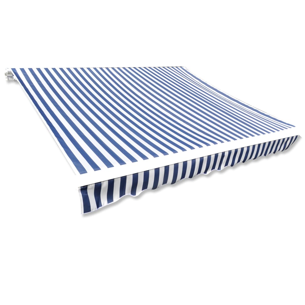 Awning Top Sunshade Canvas Blue & White 6 x 3 m - Casper Homes