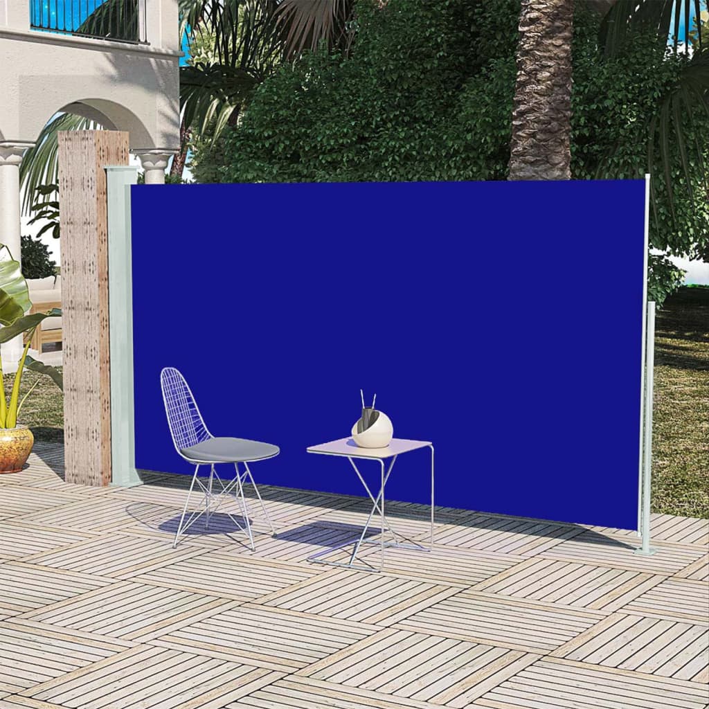 Patio Terrace Side Awning 160 x 300 cm Blue - Design Hut