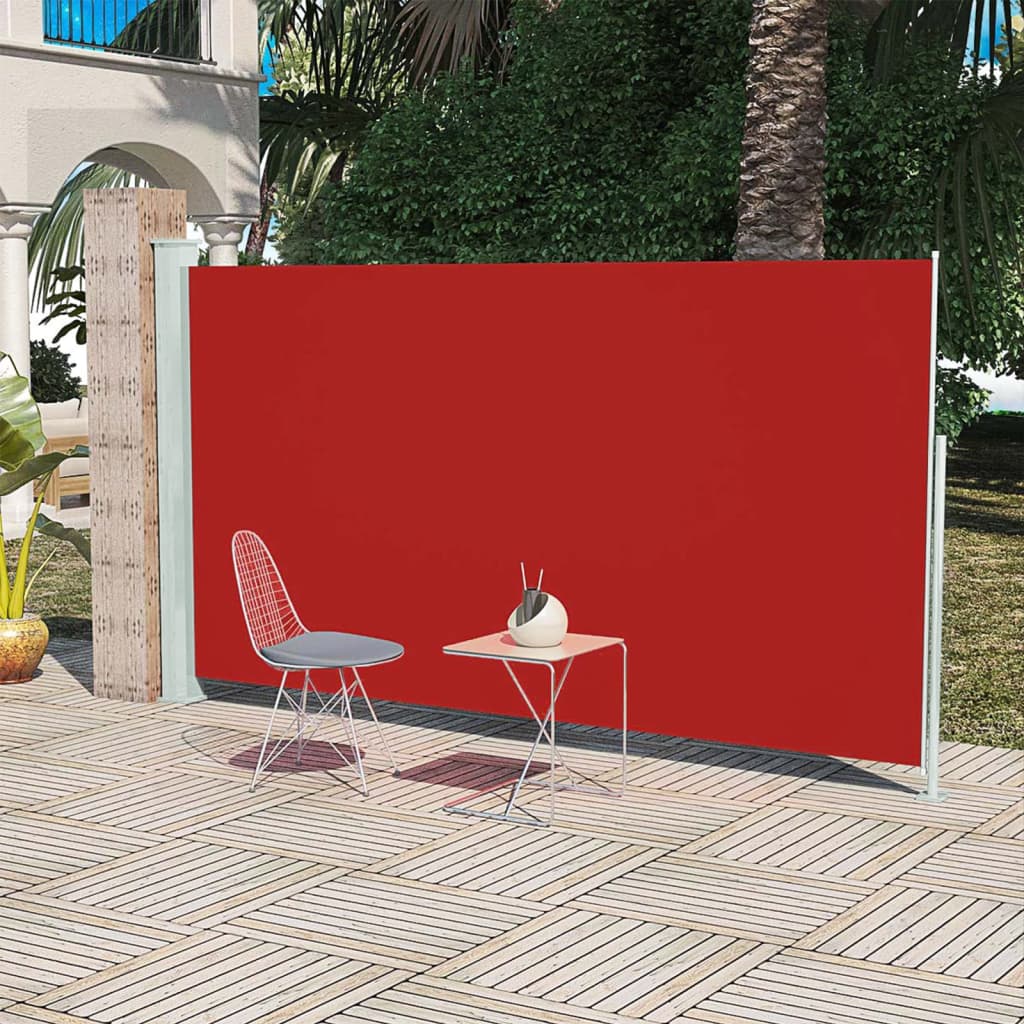 Patio Terrace Side Awning 160 x 300 cm Red - All Things Good