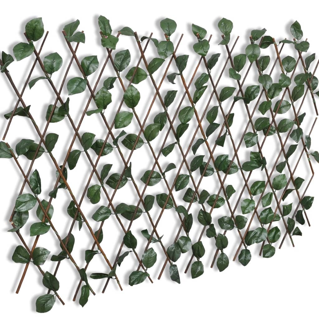 Willow Trellis Fence 5 pcs with Artificial Leaves 180x90 cm - Design Hut