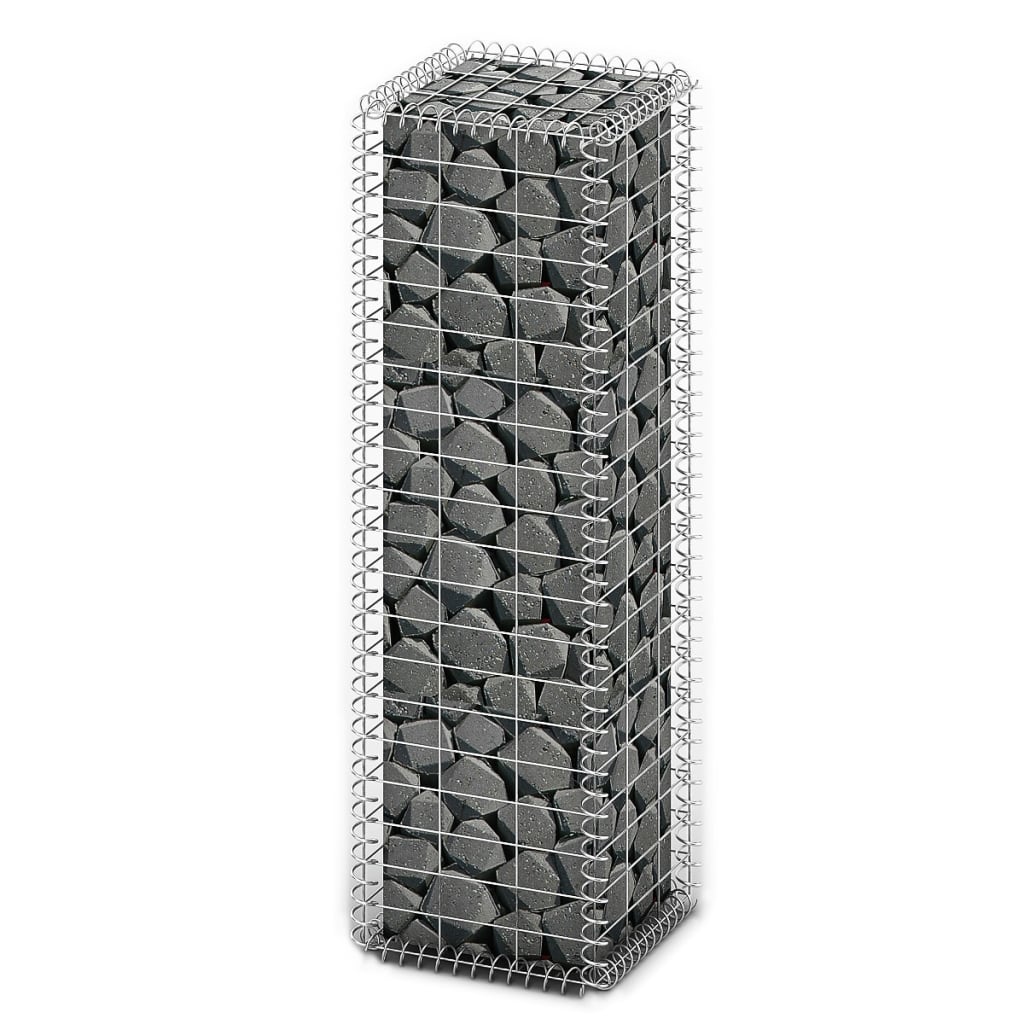 Gabion Basket with Lids Galvanised Wire 100 x 30 x 30 cm - Design Hut