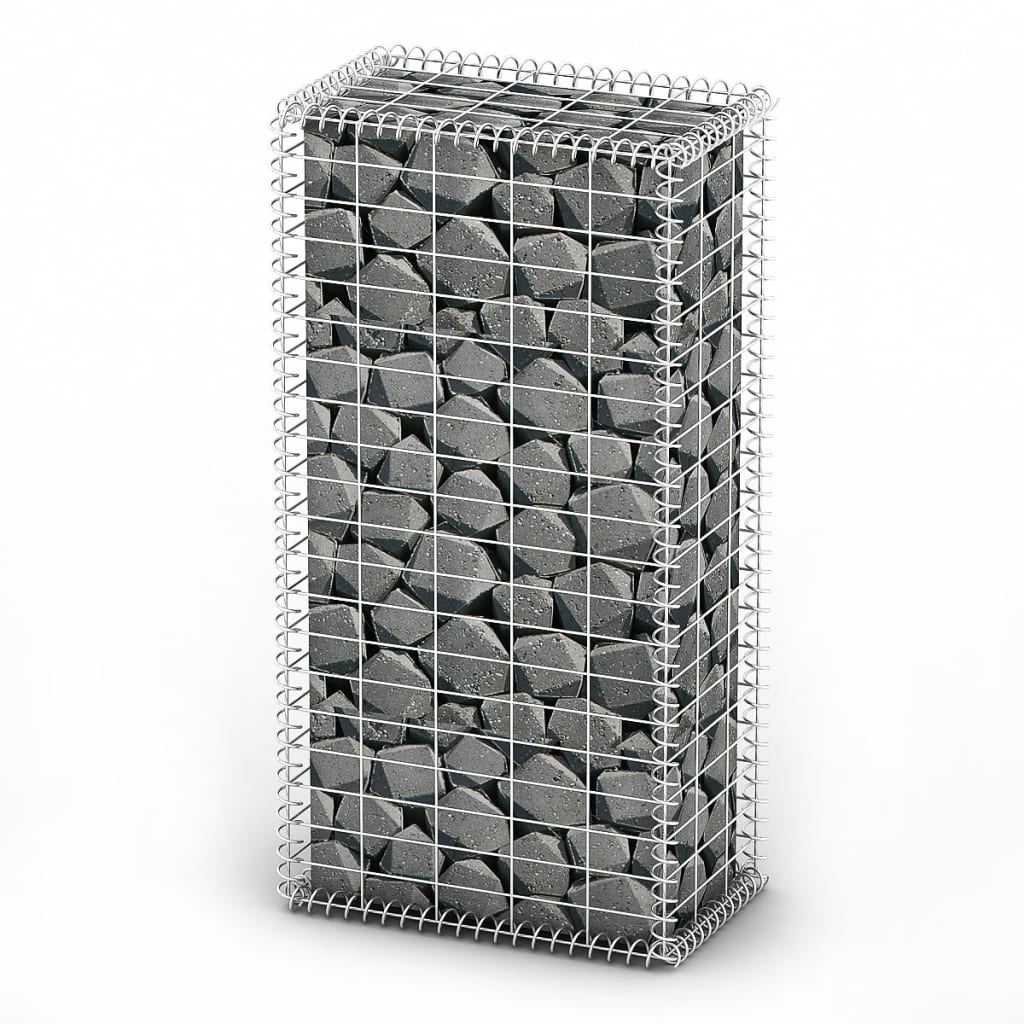 Gabion Basket with Lids Galvanised Wire 100 x 50 x 30 cm - Millennium Furniture