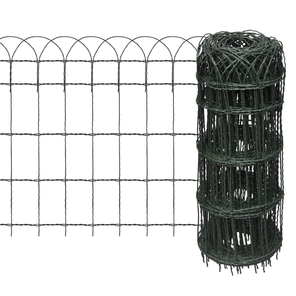 Garden Border Fence Powder-coated Iron 25x0.65 m - Brittle & Co