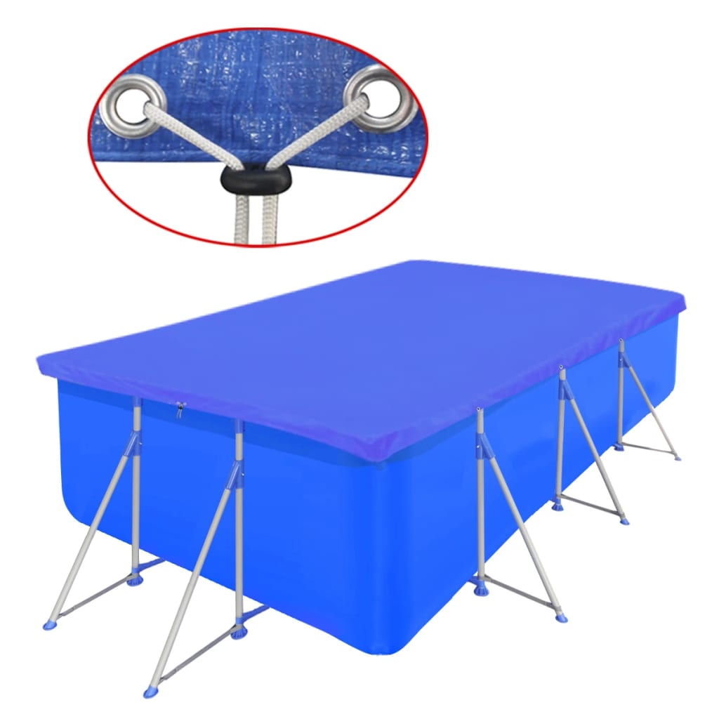 Pool Cover PE Rectangular 90 g/sqm 394 x 207 cm - Unbeatable Bargains