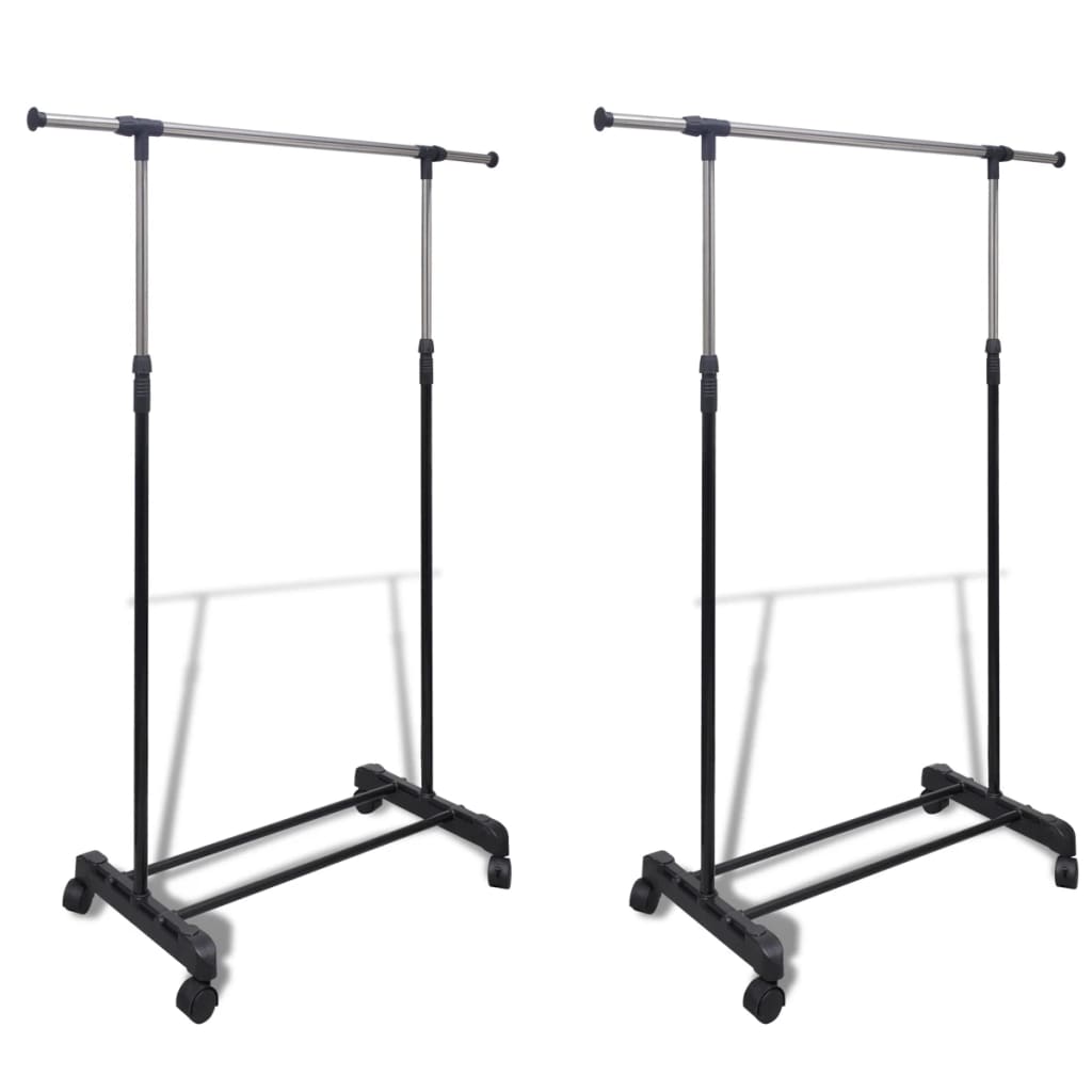 Adjustable Clothes Racks 2 pcs 1 Hanging Rail - Tyrell & Tyrell