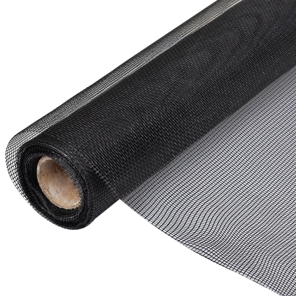 Mesh Screen Fiberglass 100x500 cm Black - R and M Furniture