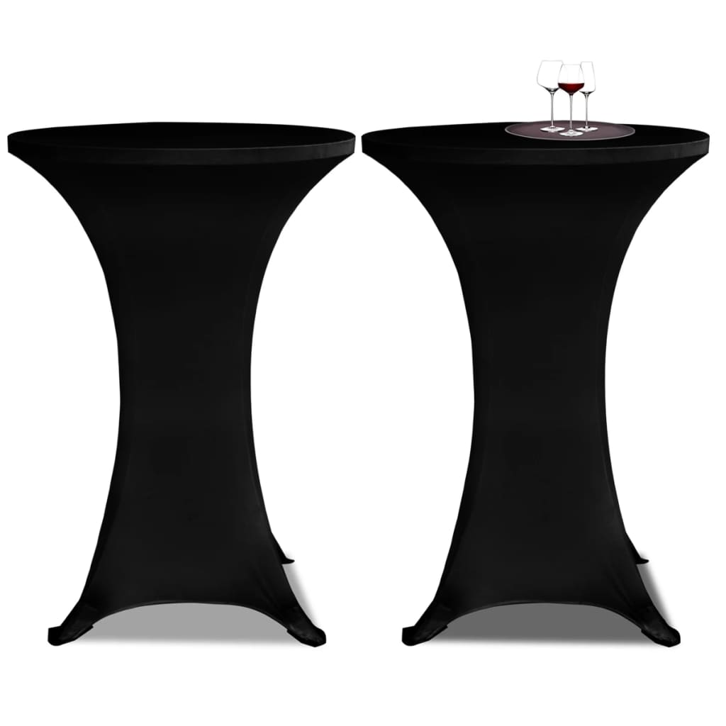 Standing Table Cover Ã ̃60cm Black Stretch 2 pcs - Casper Homes