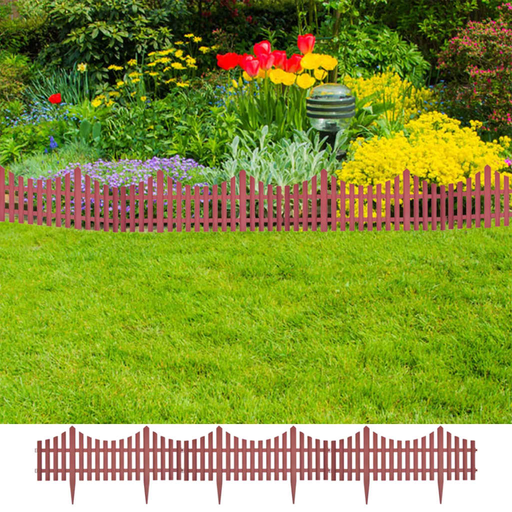 17 pcs Lawn Dividers 10 m Brown - Sid & Sam