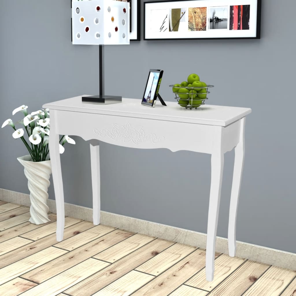 Dressing Console Table White - Sid & Sam