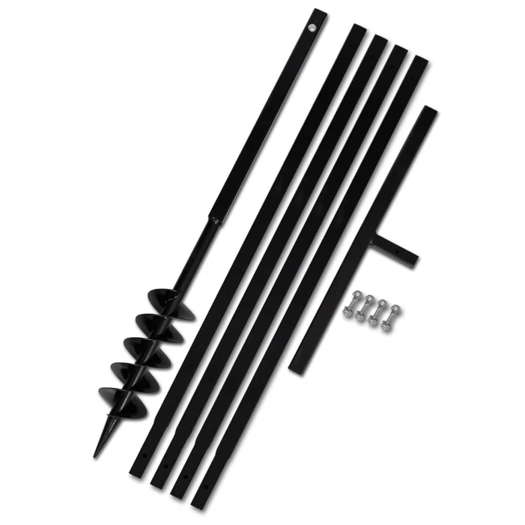 Ground Drill with Handle 100 mm with Extension Tube 5 m Steel - Discount Dealers