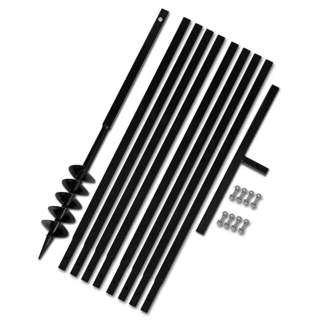 Ground Drill with Handle 100 mm with Extension Tube 9 m Steel - Brittle & Co