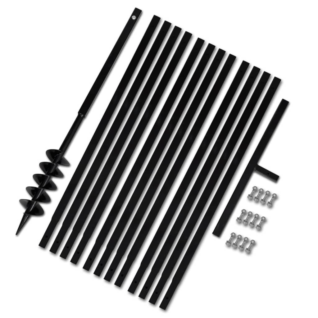 Ground Drill with Handle 100 mm with Extension Tube 13 m Steel - Sid & Sam