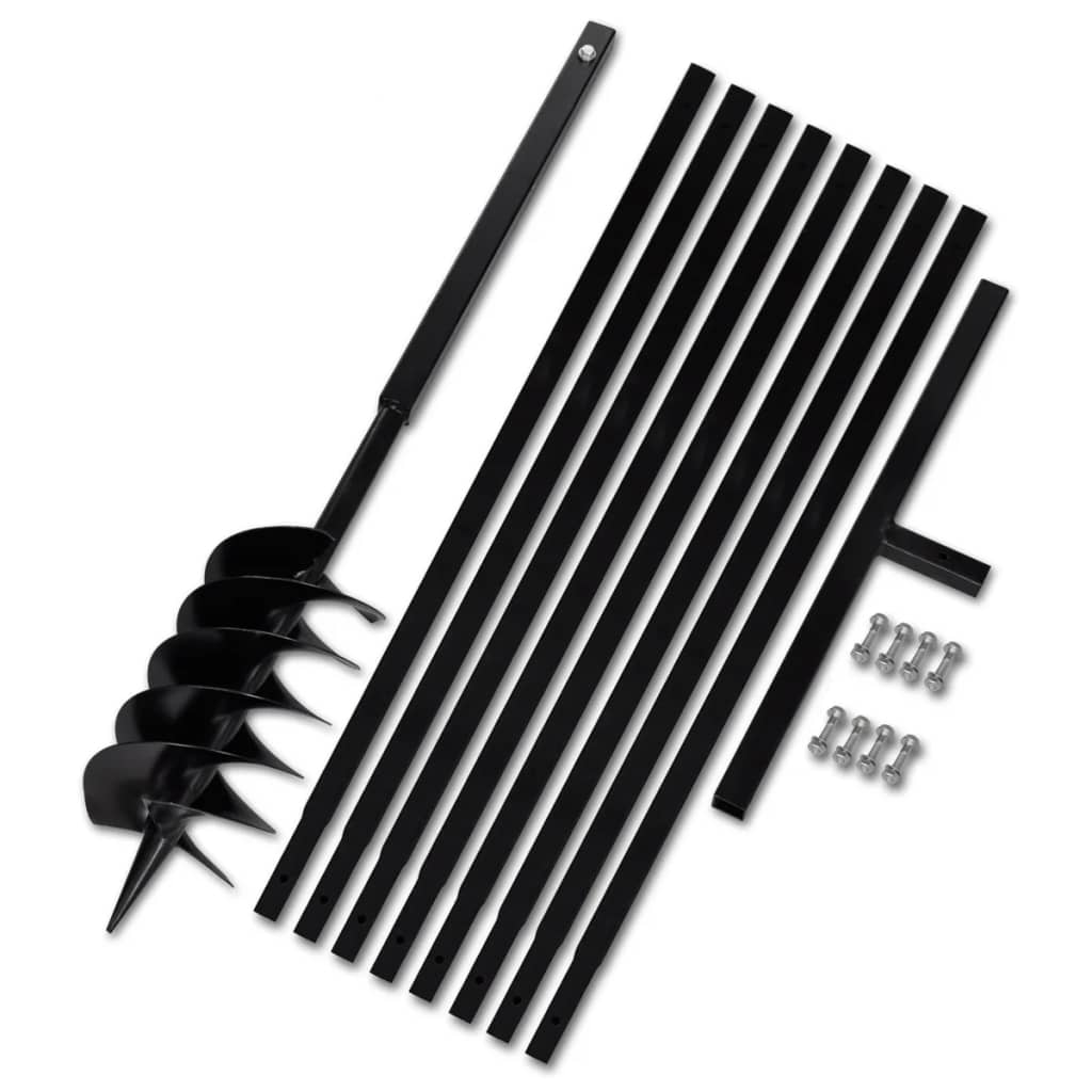 Ground Drill with Handle 150 mm with Extension Tube 9 m Steel - Merlin Deals