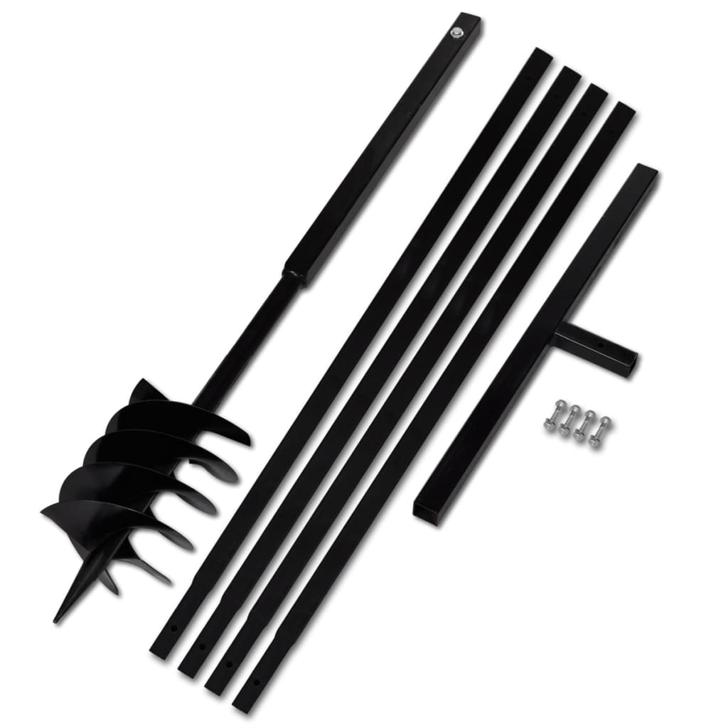 Ground Drill with Handle 180 mm with Extension Tube 5 m Steel - Discount Dealers